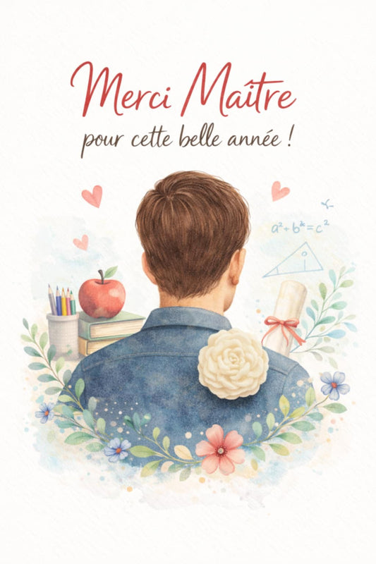 Carte parfumée : Merci Maitre